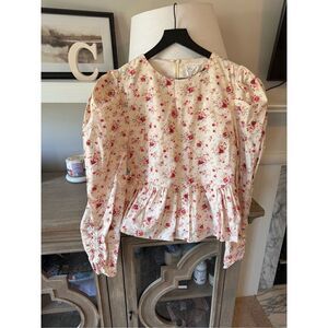 Tuckernuck Hyacinth House - Clemons Long Sleeve Puff Blouse Women’s Size Small
